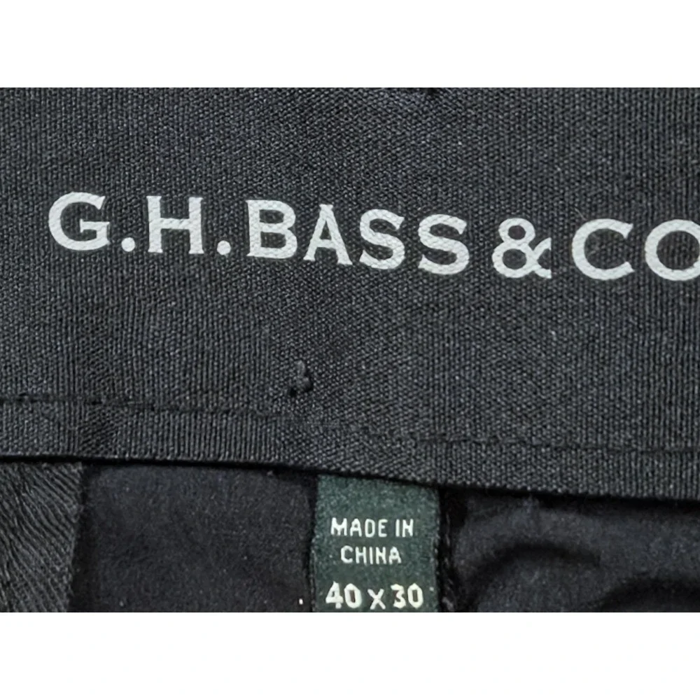 G.H. Bass & Co Men Pants Performance Trail Explorer Hiking Workwear 40x30 Black